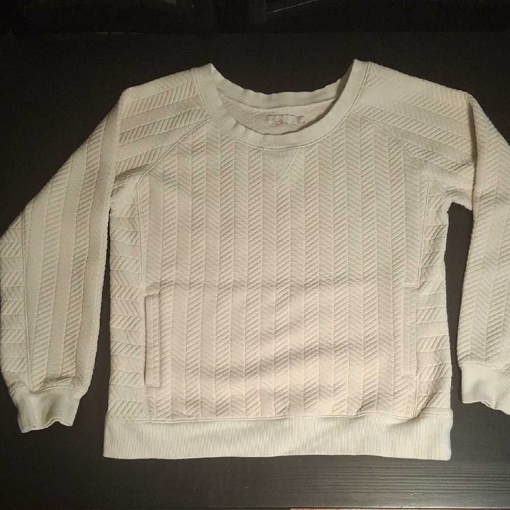 Prana Cream Textured Women's Sweater